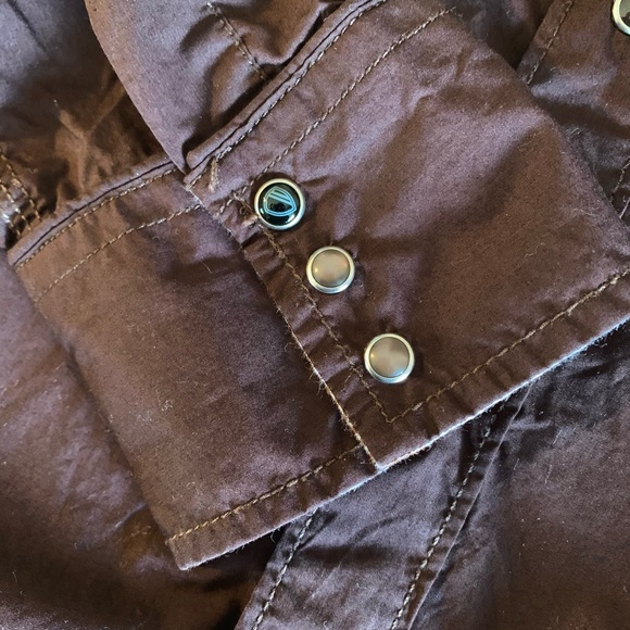 Ben Sherman Men’s, Brown Snap Button Down Long Sleeve Shirt, size XL - Picture 5 of 9